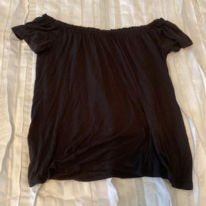 Hollister black off the shoulder tee